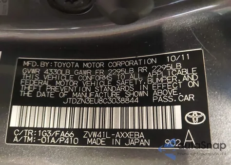 2012 Toyota Prius V Three from USA, damaged, VIN JTDZN3EU8C3038844